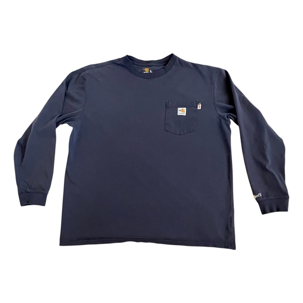 Carhartt Men's XL K87 Flame Resistant Force L/S  Charcoal Gray T-Shirt CLEAN